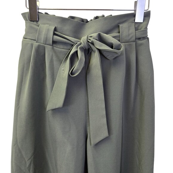 Grace Karin High Rise Paper Bag Waist Tie Ankle Pants Size Medium - Picture 4 of 7